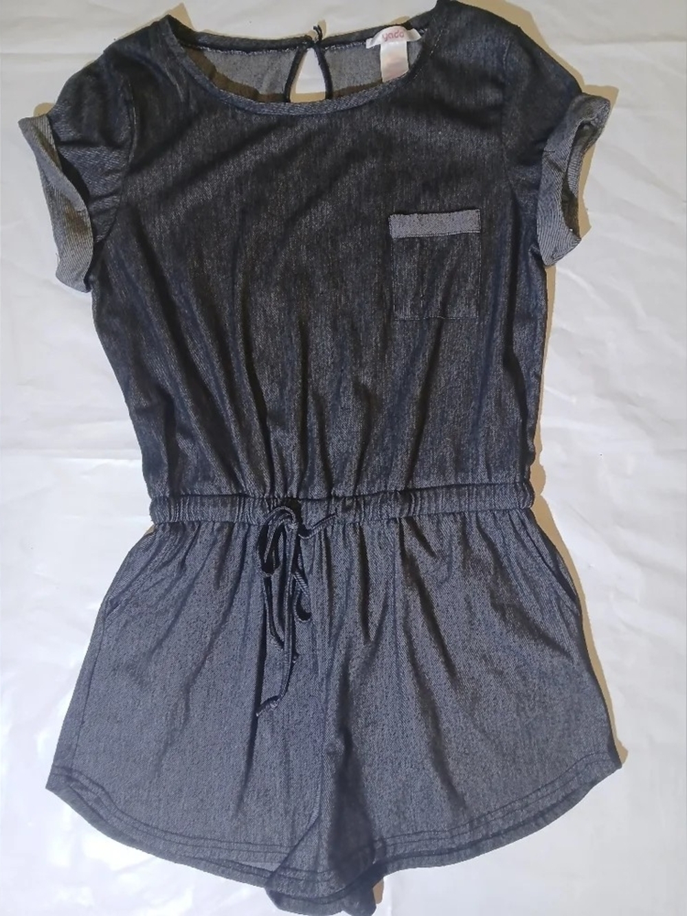 Women's Charcoal Drawstring Romper